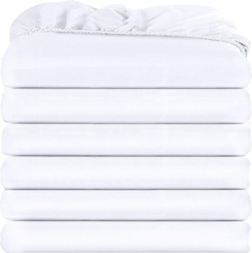 Utopia Bedding Full Fitted Sheets - Bulk Pack of 6 Bottom Sheets