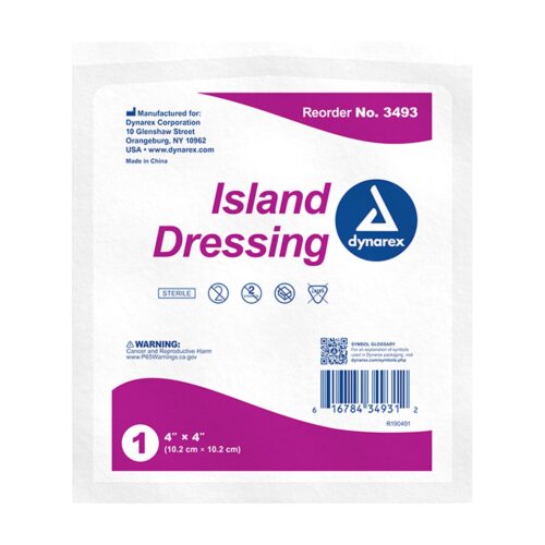 Dynarex Dressing Island Str 4X4" - Image 2