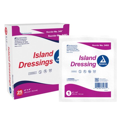 Dynarex Dressing Island Str 4X4"