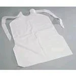 Bibs, Plastic Disposable with Ties,16"x24" 500ea/bx 4bx/cs