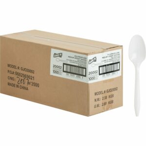 Genuine Joe 20002 Spoon, Plastic, Medium-weight, 1000/CT