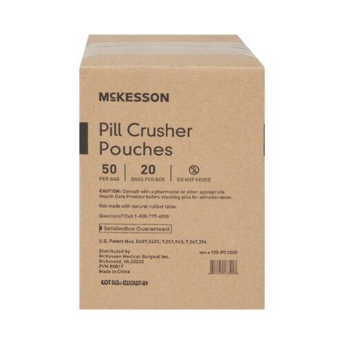 Pill Crusher Pouch McKesson Silent Knight® 2 X 4-1/2 Inch, Clear, Plastic - Image 4