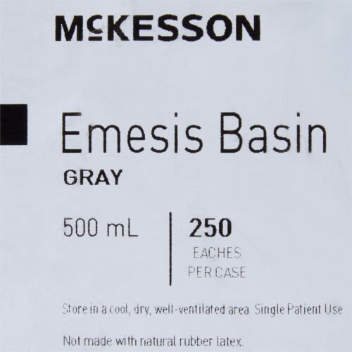 Emesis Basin  Graphite 16 oz. Plastic Single Patient Use - Image 2