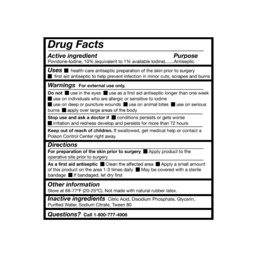 Skin Prep Solution McKesson 8 oz. Flip-Top Bottle 10% Strength Povidone-Iodine NonSterile - Image 2