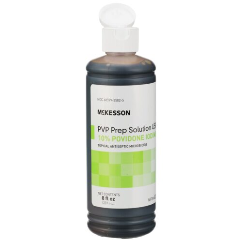 Skin Prep Solution McKesson 8 oz. Flip-Top Bottle 10% Strength Povidone-Iodine NonSterile - Image 3
