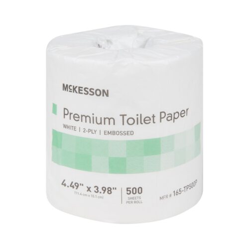 Toilet Tissue McKesson Premium White 2-Ply Standard Size Cored Roll 500 Sheets 4 X 4-1/2 Inch - Image 4