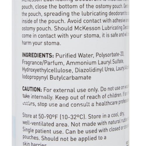 Lubricating Ostomy Appliance Deodorant McKesson Lubricating, 8 oz., Squeeze Bottle, Unscented - Image 2