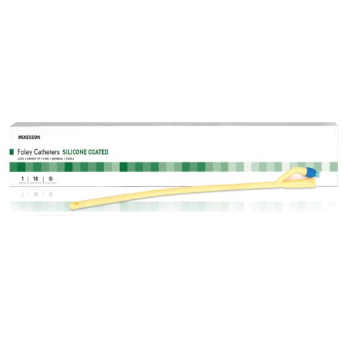 Foley Catheter McKesson 2-Way Standard Tip 5 cc Balloon Silicone Coated Latex