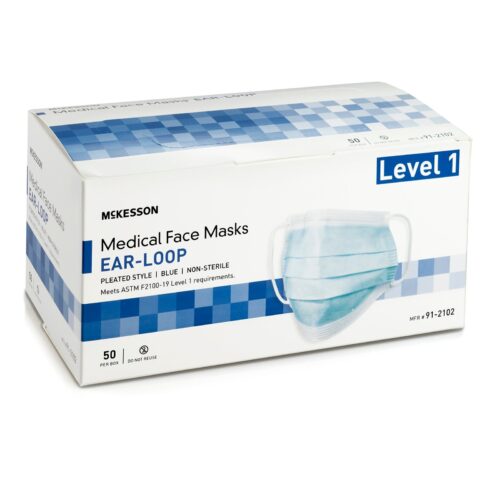 Procedure Mask McKesson ASTM Level 1 Earloops One Size Fits Most - Image 2