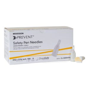 Safety Insulin Pen Needle McKesson 31 Gauge 5 mm Length Automatic Safety Without Back-End Shield