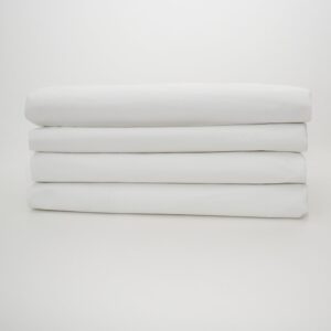 180 Full fitted sheet, White,54x80x12 55/45 cotton/polyester