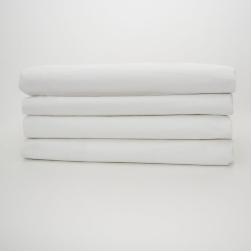 180 Full fitted sheet, White,54x80x12 55/45 cotton/polyester