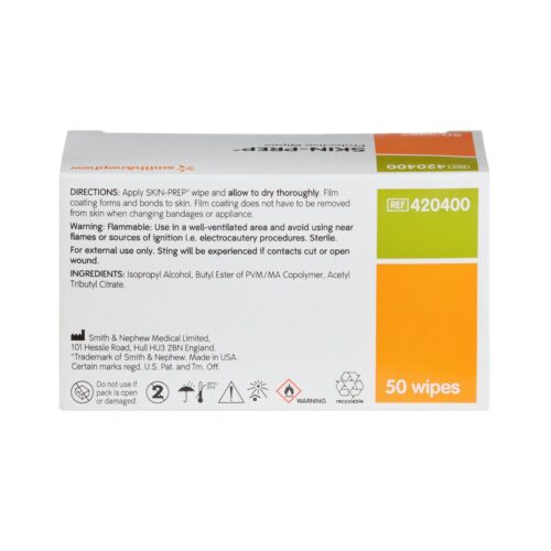 Skin Barrier Wipe Skin-Prep 75 to 100% Strength Isopropyl Alcohol Individual Packet Sterile - Image 5