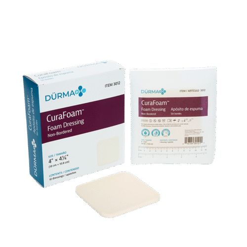 CuraFoam - Foam Dressing- 4" x 4.25"