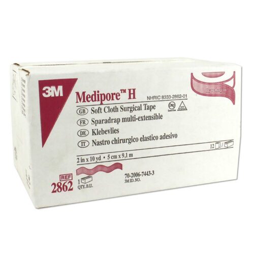 Perforated Medical Tape 3M™ Medipore™ H White Soft Cloth NonSterile