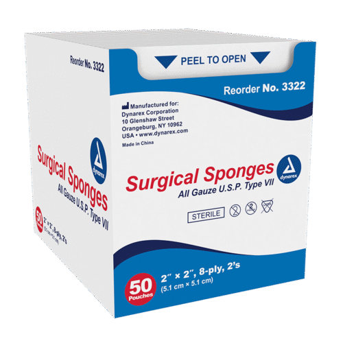 Surgical Gauze Sponge - Sterile 2's - 12 Ply