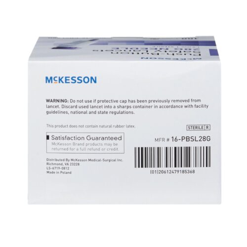 Safety Lancet McKesson 28 Gauge Retractable Push Button Activation Finger - Image 4