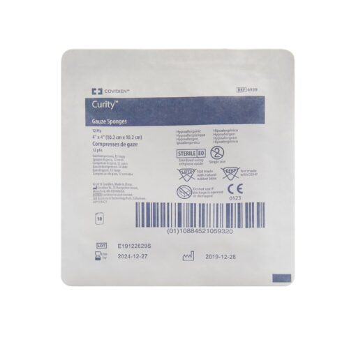 Gauze Sponge Curity™ 4 X 4 Inch 12-Ply Sterile 10/Tray - Image 3