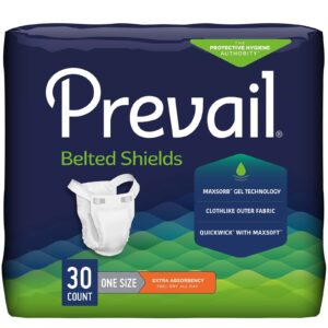 Unisex Adult Incontinence Belted Undergarment Prevail® Belted Shields One Size