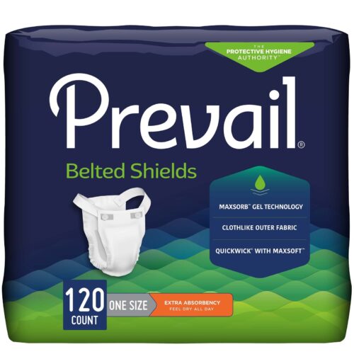 Unisex Adult Incontinence Belted Undergarment Prevail® Belted Shields One Size - Image 3