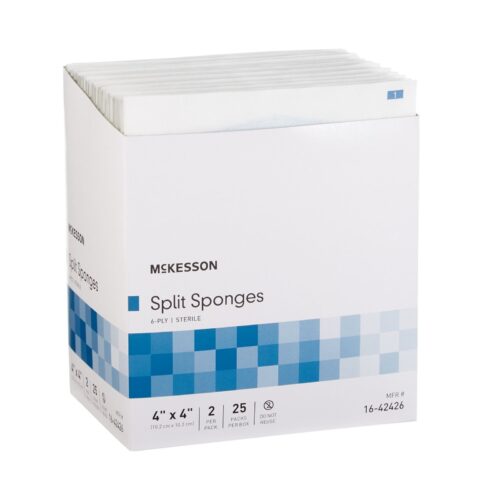 Drain Sponge McKesson 4 X 4 Inch 6-Ply Sterile 2 per Pack-DRN