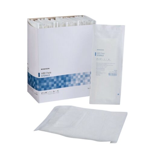 McKesson-Abdominal Pad  8 X 10 Inch Rectangle Sterile 1 per Pack