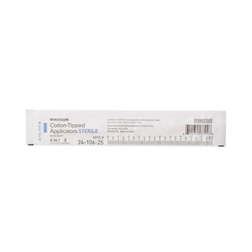 Swabstick McKesson Cotton Tip Wood Shaft 6 Inch Sterile 2 per Pack - Image 4