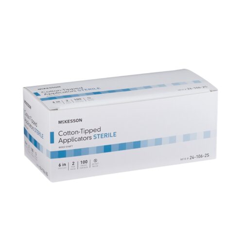 Swabstick McKesson Cotton Tip Wood Shaft 6 Inch Sterile 2 per Pack - Image 2