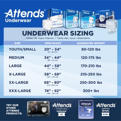 Unisex Adult Absorbent Underwear Attends® Advanced Pull On - Image 3