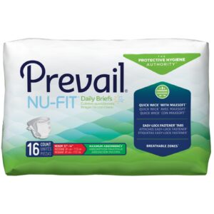 Unisex Adult Incontinence Brief Prevail® Nu-Fit®