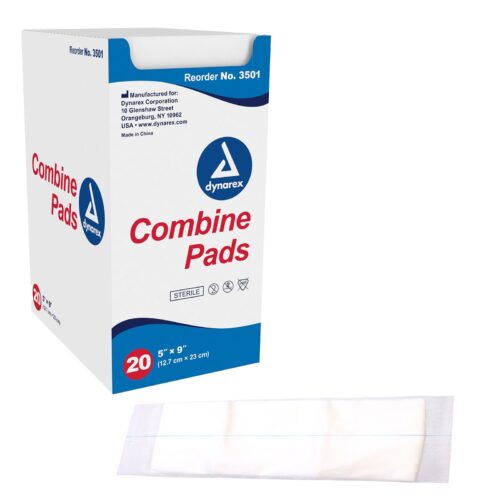 Abdominal Pad Dynarex® 5 X 9 Inch Sterile 1 per Pouch