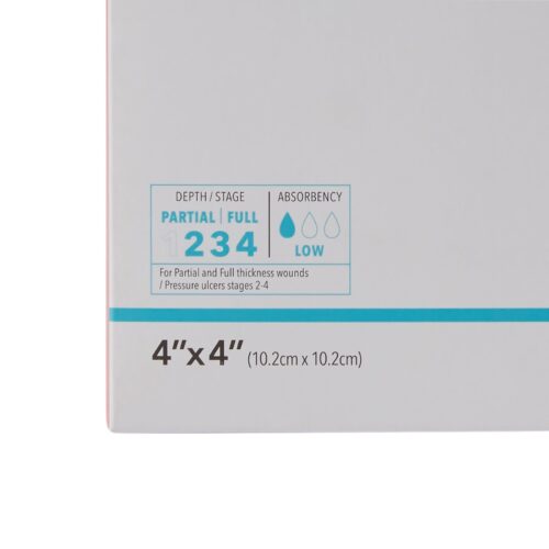 Thin Hydrocolloid Dressing DermaFilm® Film Backing 4 x 4 Inch Square Hydrocolloid - Image 3
