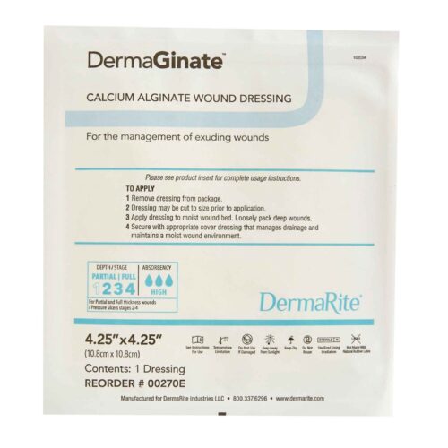 Alginate Dressing DermaGinate® 4-1/4 X 4-1/4 Inch Square - Image 4