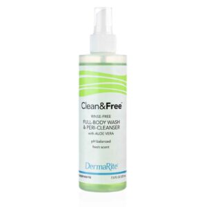 Rinse-Free Shampoo and Body Wash Clean & Free® 7.5 oz. Pump Bottle Scented