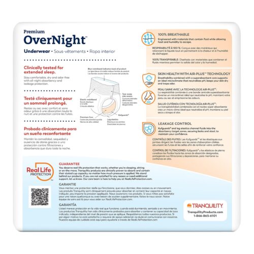 Unisex Adult Absorbent Underwear Tranquility® Premium OverNight™ Pull On Medium - Image 3
