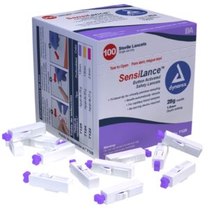 Button Activated Safety Lancets - Sterile- 28G- 1.8 mm