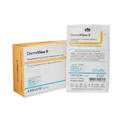 Derma View II (Tegaderm Type) Border Frame Transparent Film 2.37"x 2.75"