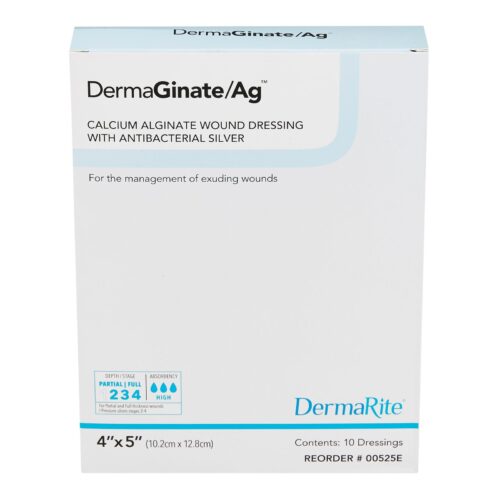 Silver Alginate Dressing DermaGinate/ Ag™ 4 X 5 Inch Rectangle Sterile - Image 4