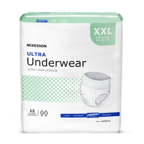 Unisex Adult Absorbent Underwear McKesson Ultra Pull On with Tear Away Seams 2X-Large Disposable Heavy Absorbency - Image 5