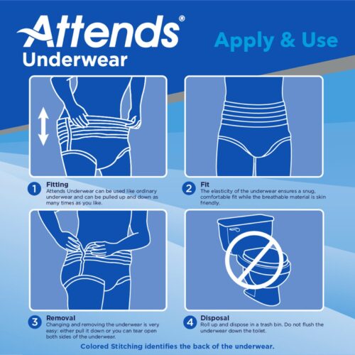 Unisex Adult Absorbent Underwear Attends® Care Pull On - Image 11
