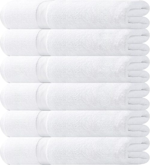 Wealuxe White Bath Towels 22x44 Inch, Cotton Towel Set for Bathroom