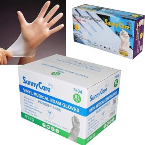 SunnyCare Vinyl Medical Exam Gloves