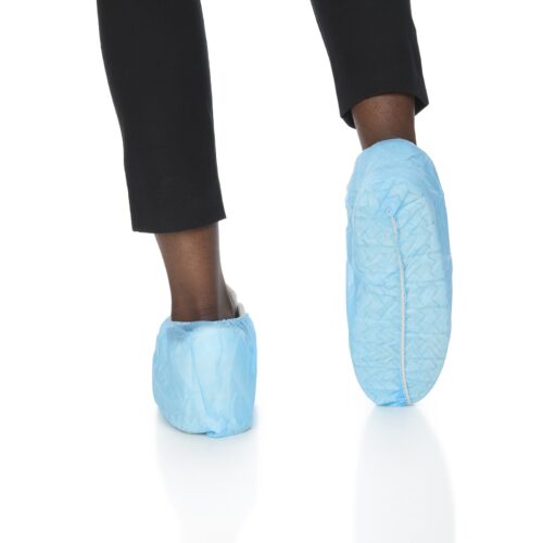 Shoe Cover McKesson One Size Fits Most Shoe High Nonskid Sole Blue NonSterile - Image 3