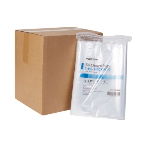 Reclosable Bag McKesson Polyethylene Clear Zipper Closure