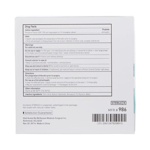 Impregnated Swabstick McKesson 10% Strength Povidone-Iodine Individual Packet Sterile - Image 4