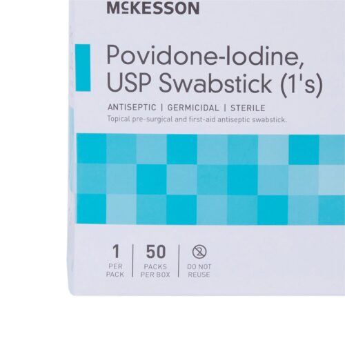 Impregnated Swabstick McKesson 10% Strength Povidone-Iodine Individual Packet Sterile - Image 2