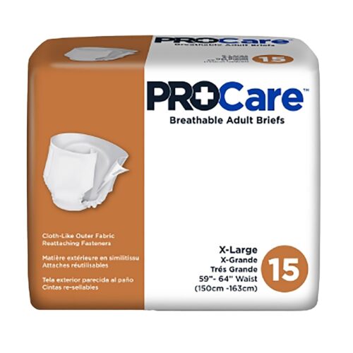 Unisex Adult Incontinence Brief ProCare™ X-Large - Image 2