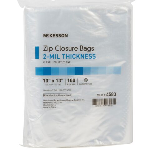 Reclosable Bag McKesson 10 X 13 Inch Polyethylene Clear Zipper Closure - Image 3