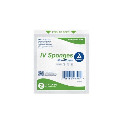 I.V. Sponge Dynarex® 2 X 2 Inch 6-Ply Sterile 2 per Pack - Image 3