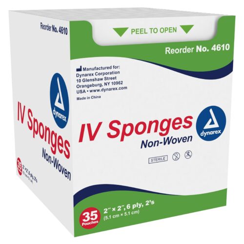 I.V. Sponge Dynarex® 2 X 2 Inch 6-Ply Sterile 2 per Pack - Image 4